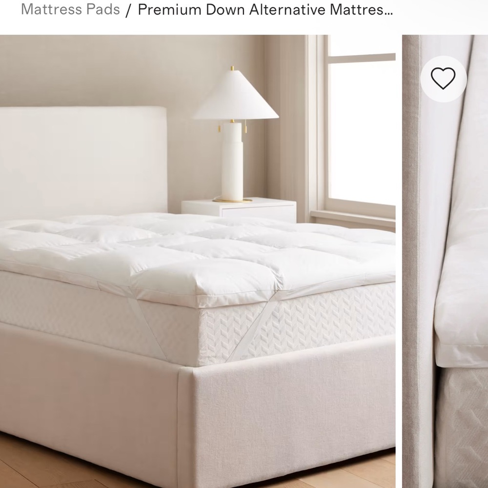 Quince down alternative mattress topper